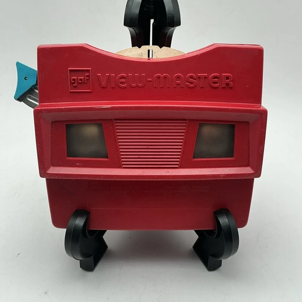 Vtg GAF ViewMaster Model G Red 3D Stereoscope Viewer USA w/Pink Panther Red Tint